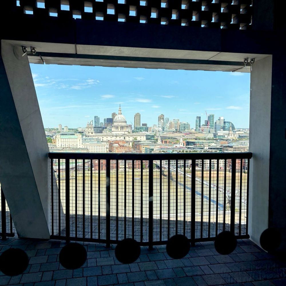 A view of St Paul’s Cathedral over the River Thames from the 10th floor of the Tate Modern.