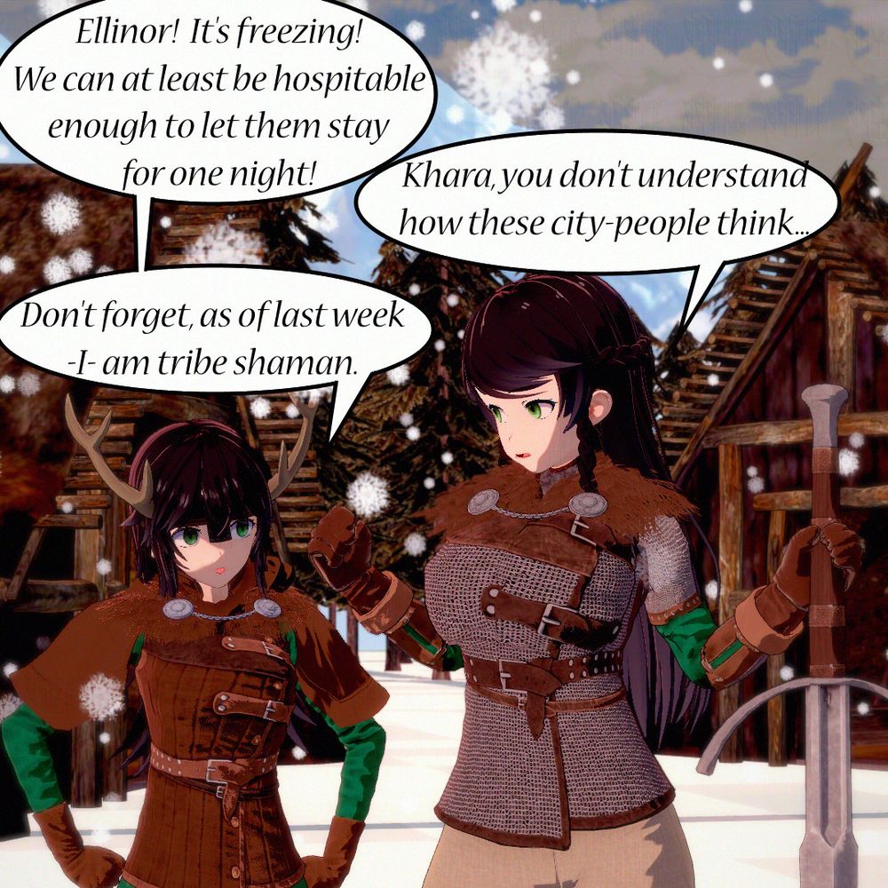 Khara brings up her position as tribe shaman both to suggest she IS a good enough judge of character to have earned the role... as well as to sort-of pull rank on her older sister.