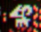 A 1-bit 12x12 goat sprite displayed with a heavy CRT shader. The asset is from https://mrmotarius.itch.io/moregoblins which is excellent.