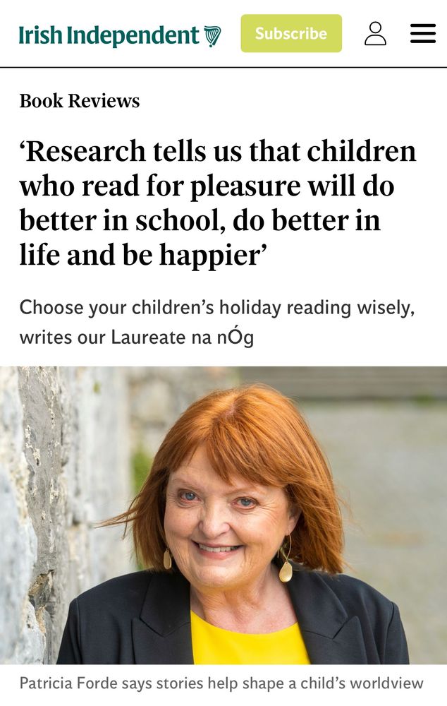 Research tells us that children who read for pleasure will do better in school, do better in life and be happier.