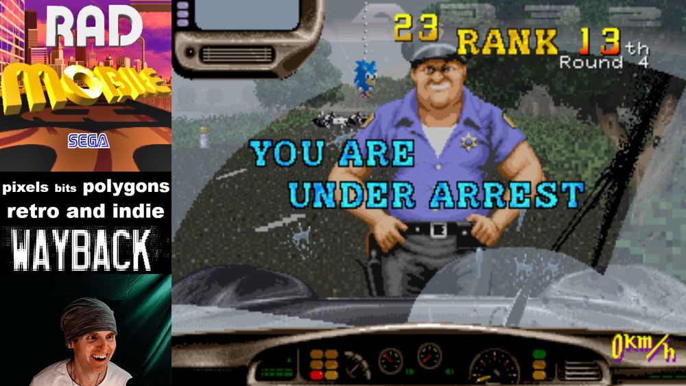 Rad Mobile SEGA racing game getting arrested by the police!