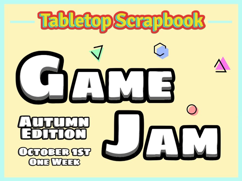 The poster for the Autumn game jam! Starting October first