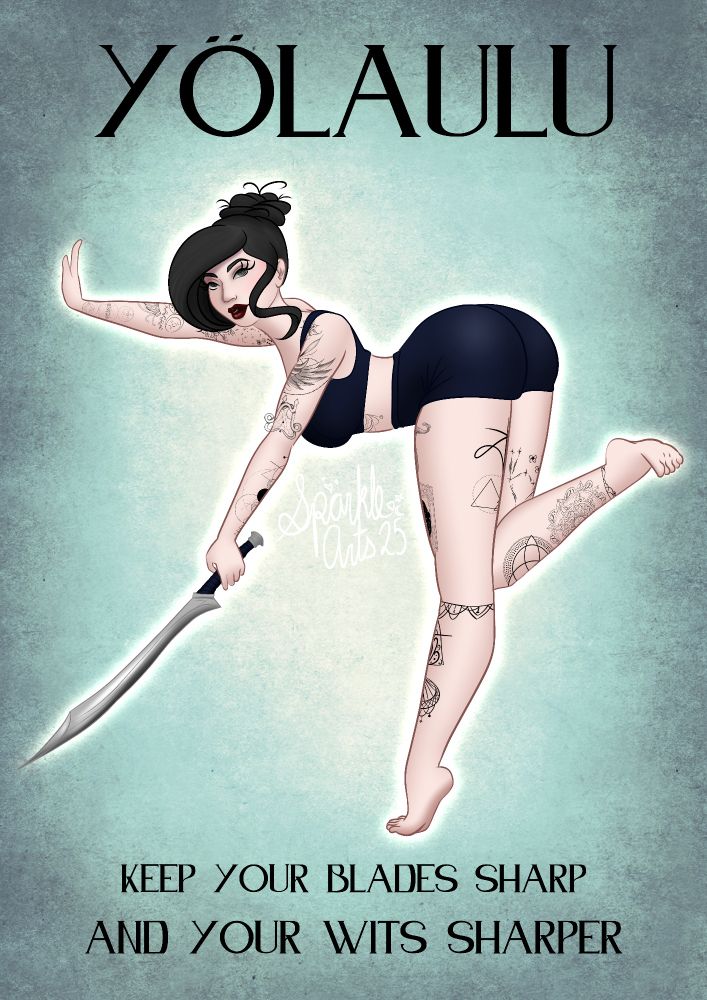 Yana picking up up her sword. Yölaulu. Keep your blades sharp and your wits sharper