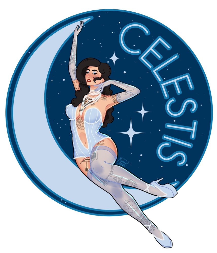 Yana on a moon being hot as HECC by RiverFox