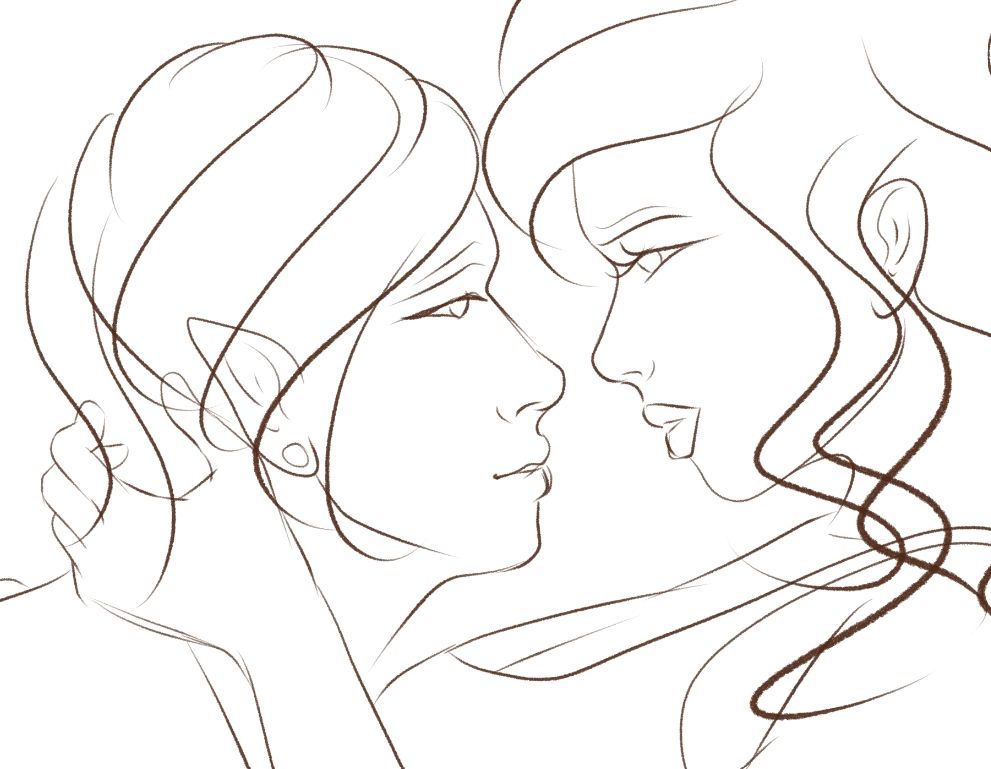 Nestoras and Yana gazing at each other and being cutie patooties