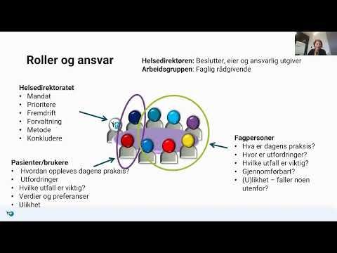 Prosess og status rundt retningslinjearbeidet for langvarig utmattelse av uklar årsak inkl. CFS/ME