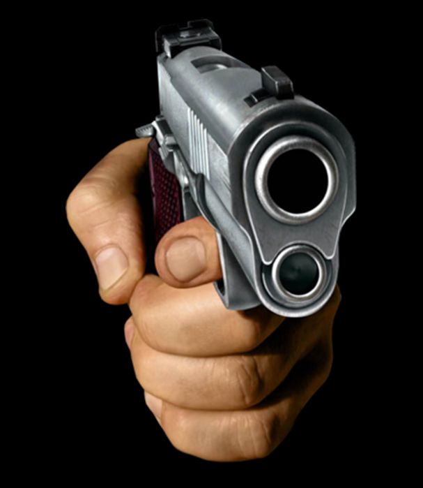 Hand with gun png 