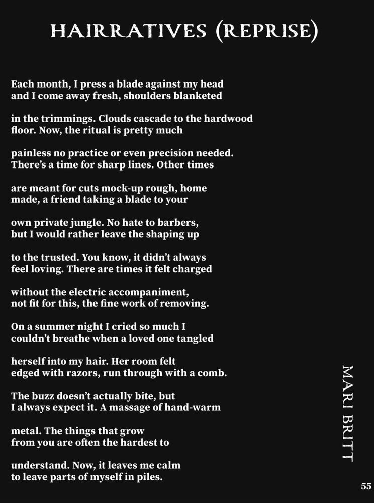 Original poem, the first I got published! One I'm very proud of. Thanks to Marias at Sampaguitas 🌺 No thanks to Jupiter suns. Here is "hairratives (reprise)"