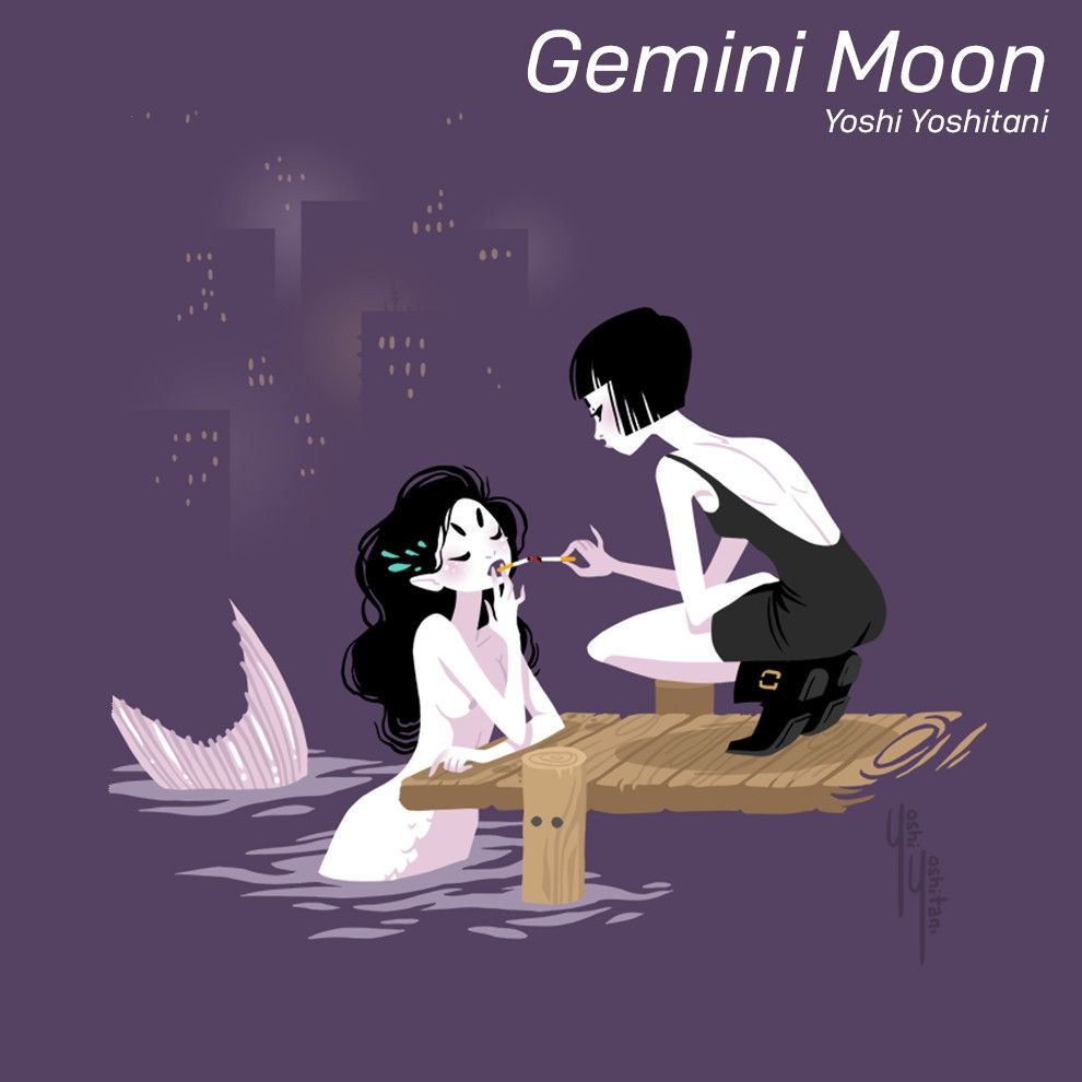 Gemini Moon mermaid print