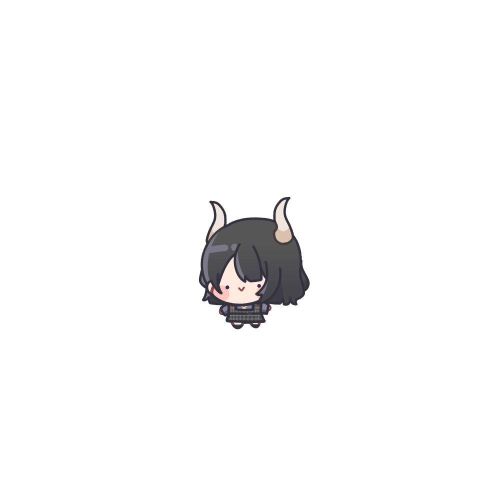a tiny chibi of a smol demon bean named terra. 