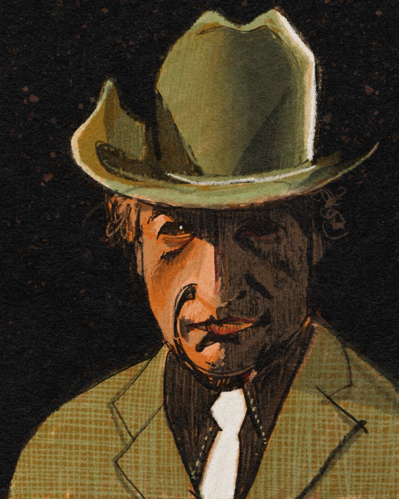 Illustration of Bob Dylan