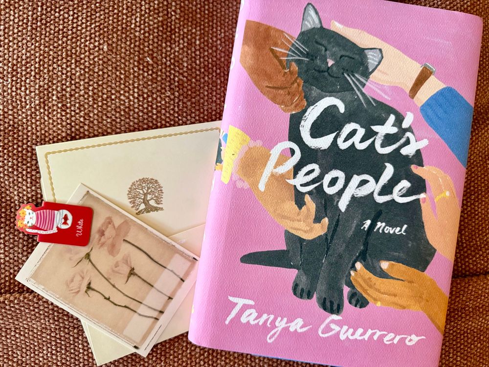 Book Cover: Cat’s 🐈‍⬛ People, written by Tanya Guerrero. This book was so kindly gifted to me by a fellow cat lady that came to BlueSky from the “other” place where we were mutual Follows. She’s quite involved in TNR and kitty rescue work and I’m so glad she shared this delightful book with me. Cat people are pretty wonderful. This book tells the power of loving and caring about a single stray black kitty, Cat, to bring good into the world. And look at that tipped ear on the book cover!!! 🖤