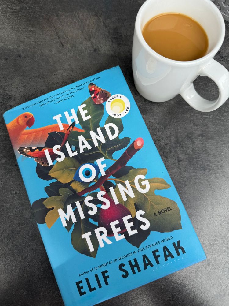 Book Cover: The Island Of Missing Trees, written by Eliot Shafak. Loved this book, learned so much, including words - the writing is quite elevated and smart. It’s made me want a fig tree. 🌳 