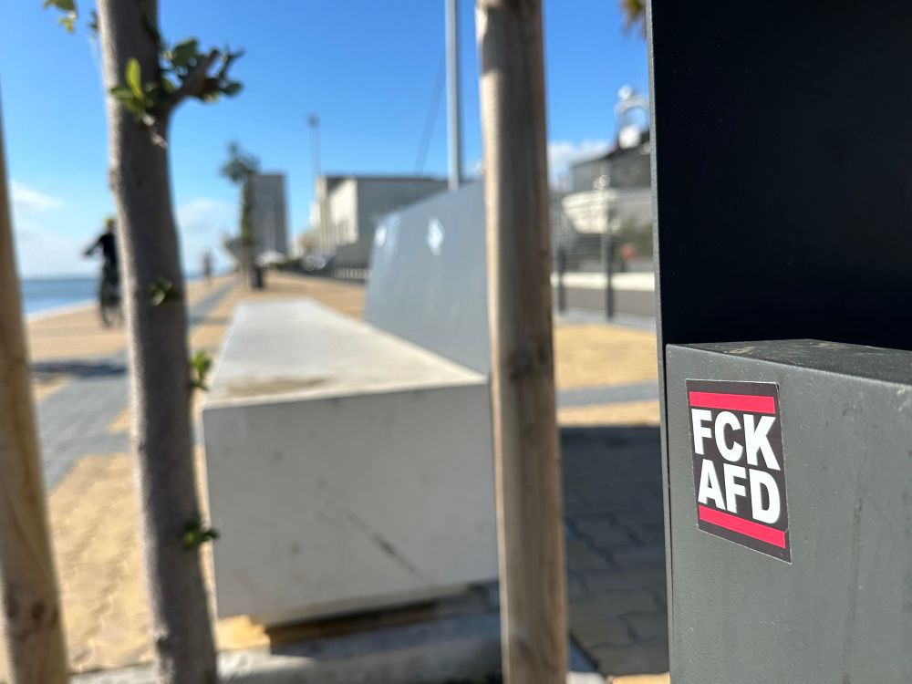 FCK AFD Sticker in Lisbon. 
