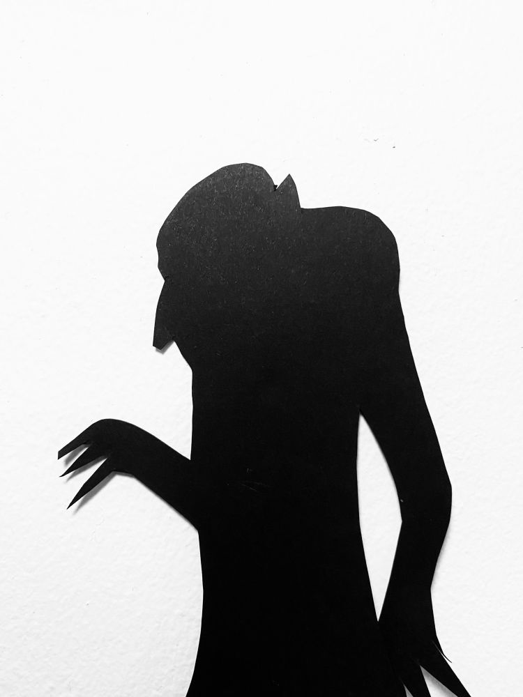 Silhouette of Nosferatu, crafted