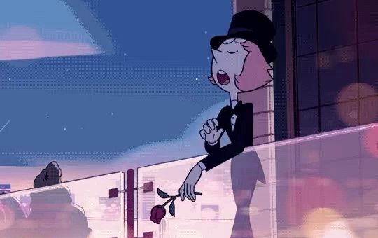 a cartoon character in a tuxedo and top hat holds a rose