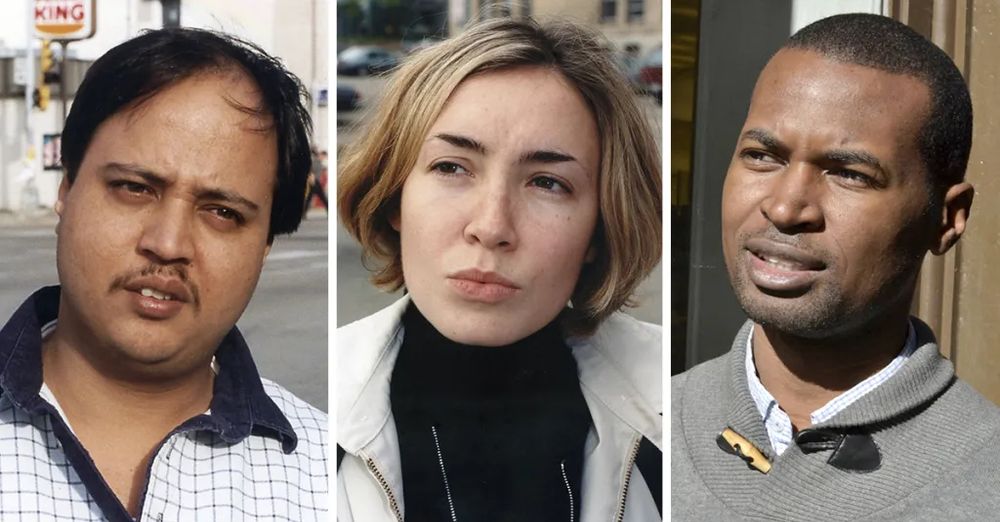 Three of The Onion's "American Voices" headshots