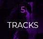A screenshot from the codebeam EU website, just showing the text "5 tracks"