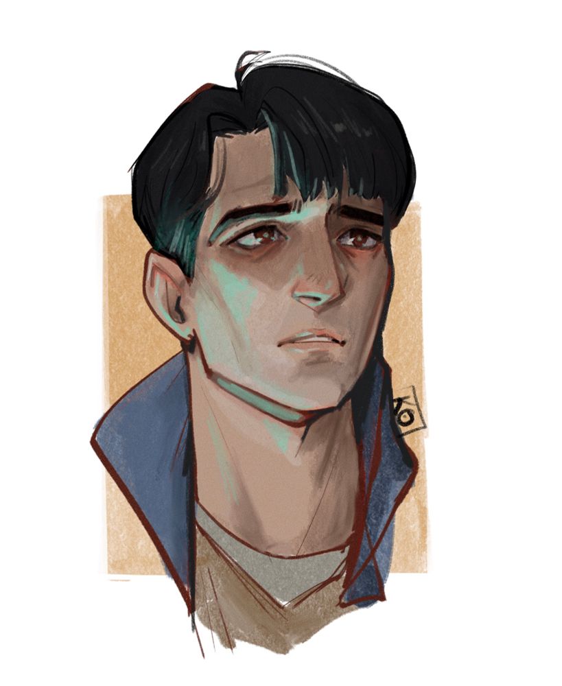 Drawing of Gurathin (as portrayed by David Dastmalchian) from Apple TV’s Murderbot television show.
