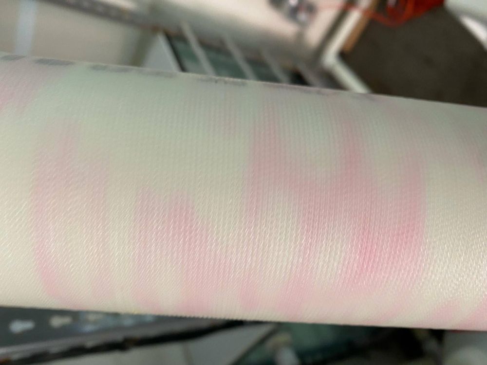 A very extreme and unusual presentation of pink-spot disease on a kelp spool