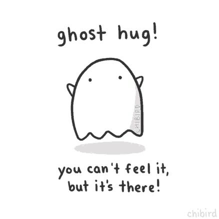 GIF : ghost hug : you can't feel it, but it's there.