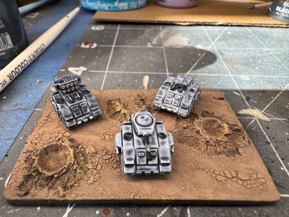Version 1 of my little tanks given a quick paint job. I’m currently on Version 4. 
