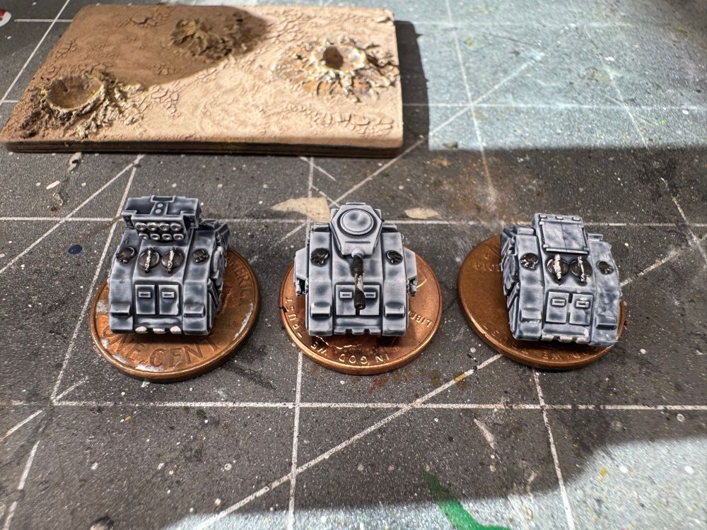 Version 1 of my little tanks given a quick paint job. I’m currently on Version 4. 