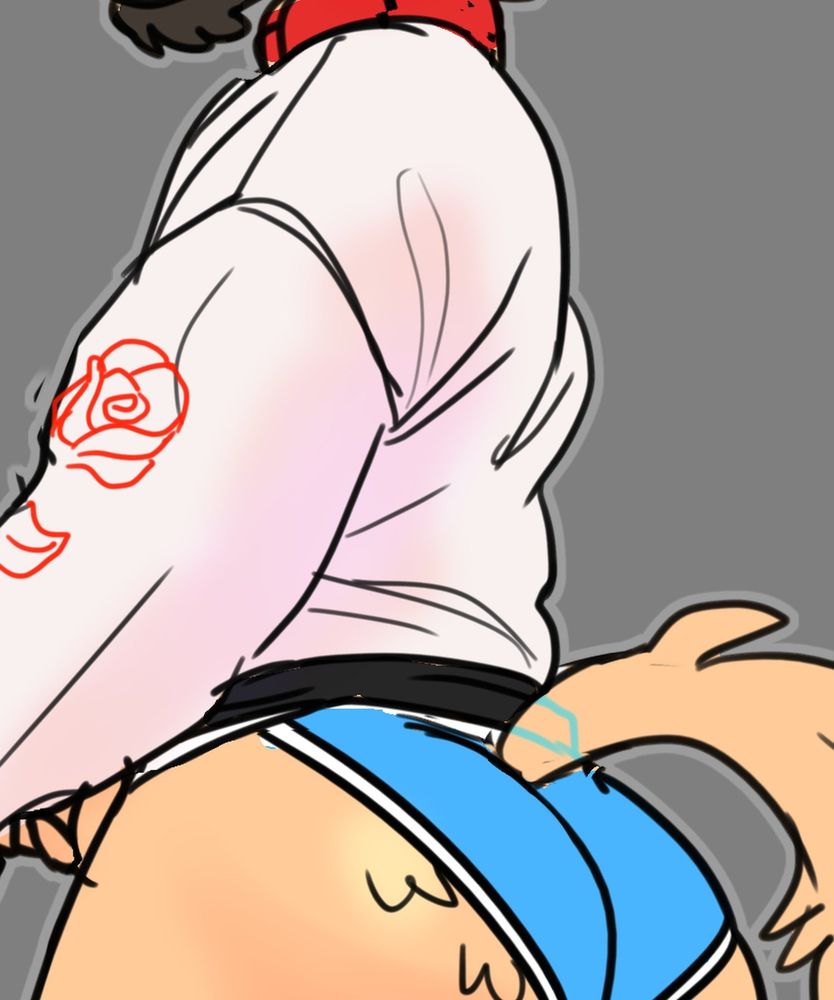 DOG PIC TEASE WITH BLUE UNDIES AND A BIG BUTT
