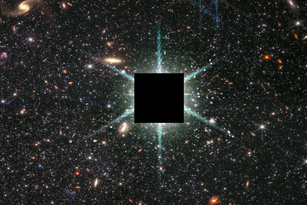 A telescope image showing a star-lit sky. There is nothing in the center.