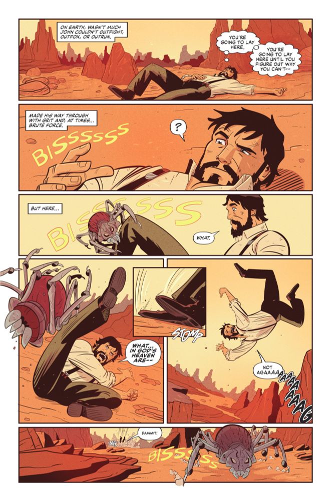 Samples of Simon Bowland's comic book lettering.