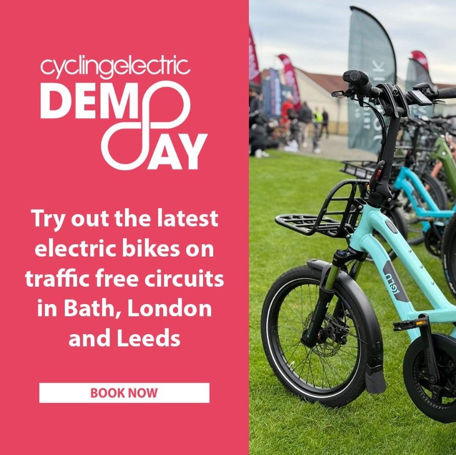 A poster for the Cycling Electric Demo Day series