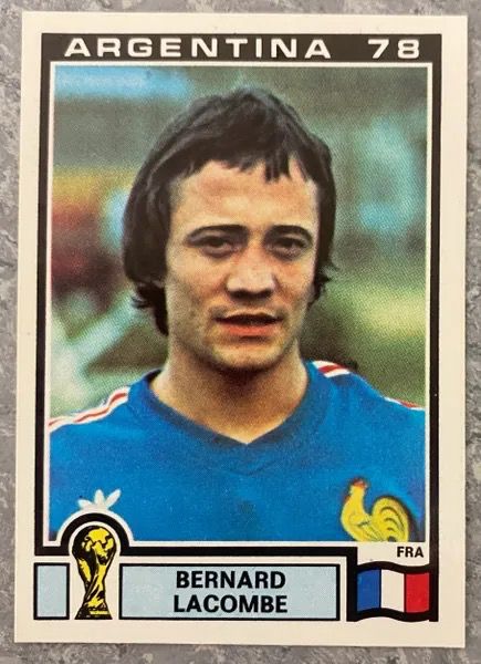 Bernard Lacombe sticker from the Argentina 1978 Panini album
