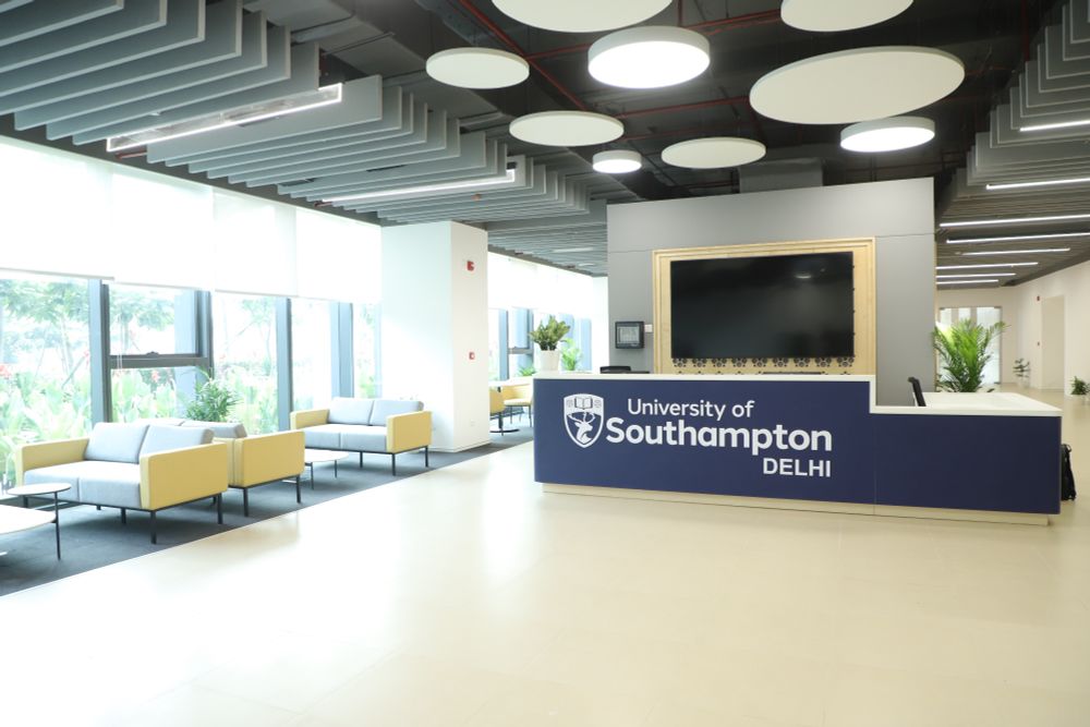 Reception area at the University of Southampton Delhi.