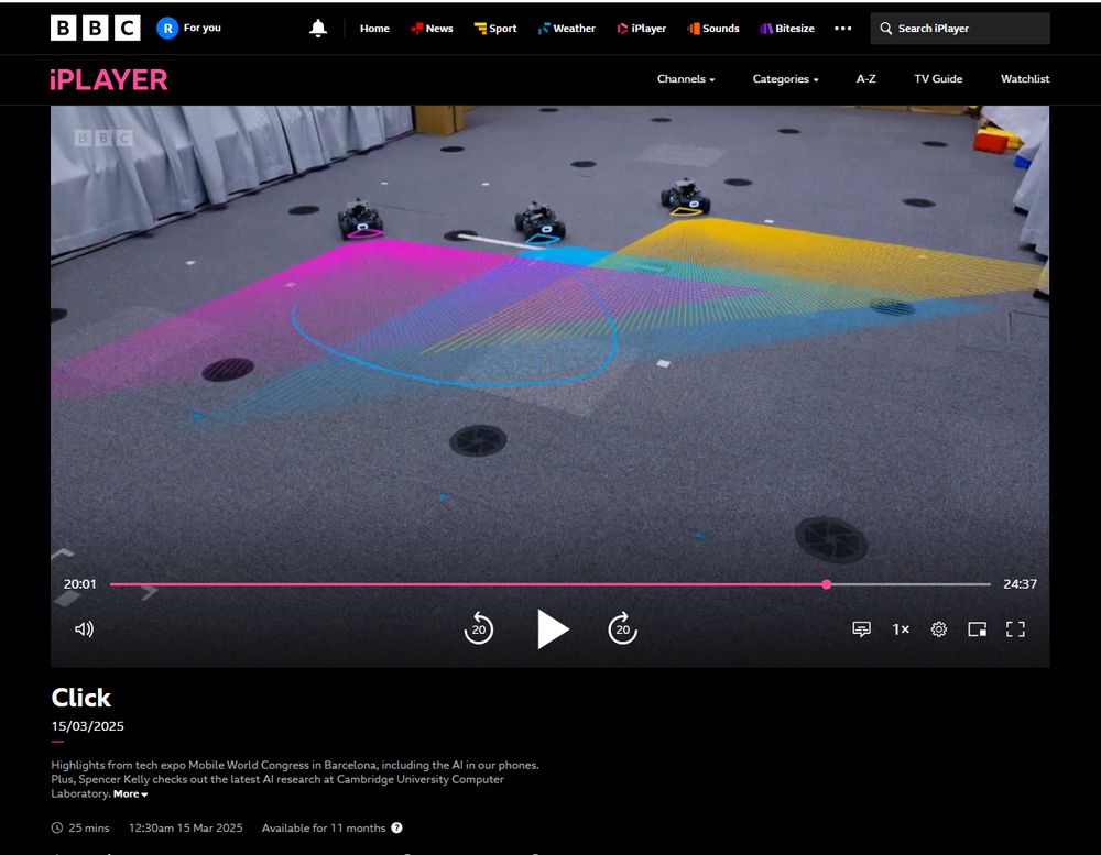 BBC Click viewers will see the amazing work taking place in the Prorok Lab as researchers train swarms of autonomous cars and drones to work together.