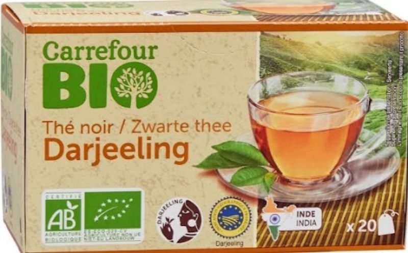 photo de THE NOIR DARJEELING BIO THE NOIR DARJEELING BIO - Carrefour BIO Risques : Dépassement des limites autorisées de pesticides Motif : Détection d'un pesticide non autorisé en Agriculture Biologique et dépassant la limite maximale résiduelle autorisée.