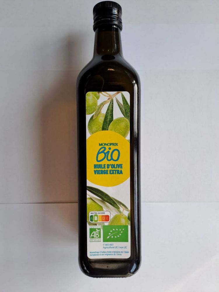 photo de Huile olive vierge extra 75cl
Huile olive vierge extra 75cl - Monoprix Bio Risques : Autres contaminants chimiques Motif : détection d'huiles minérales (MOAH) à des teneurs au-dessus des recommandations Européennes