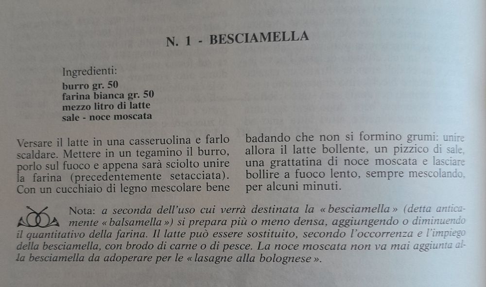 Ricetta della besciamella 