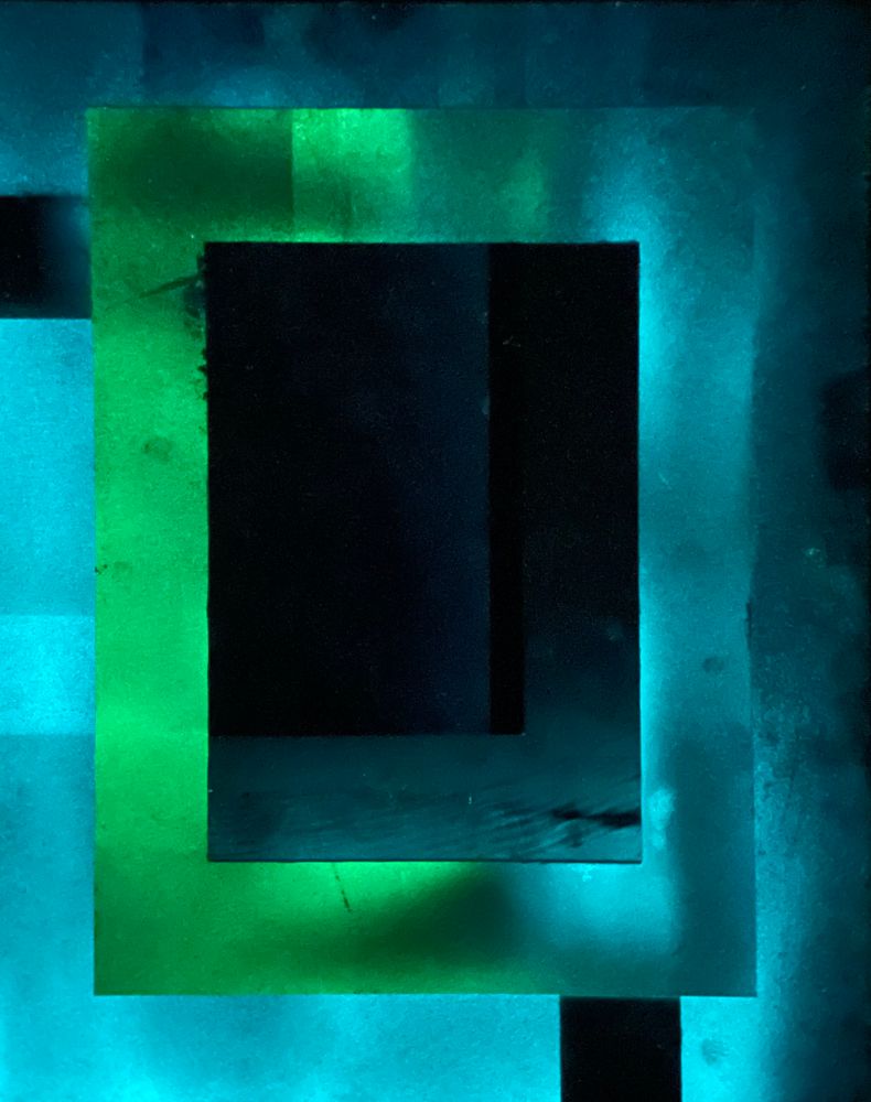 Obra "Vacío 3" (oscuridad total) de la serie "Ausencias 8", por el artista abstracto El Gus.