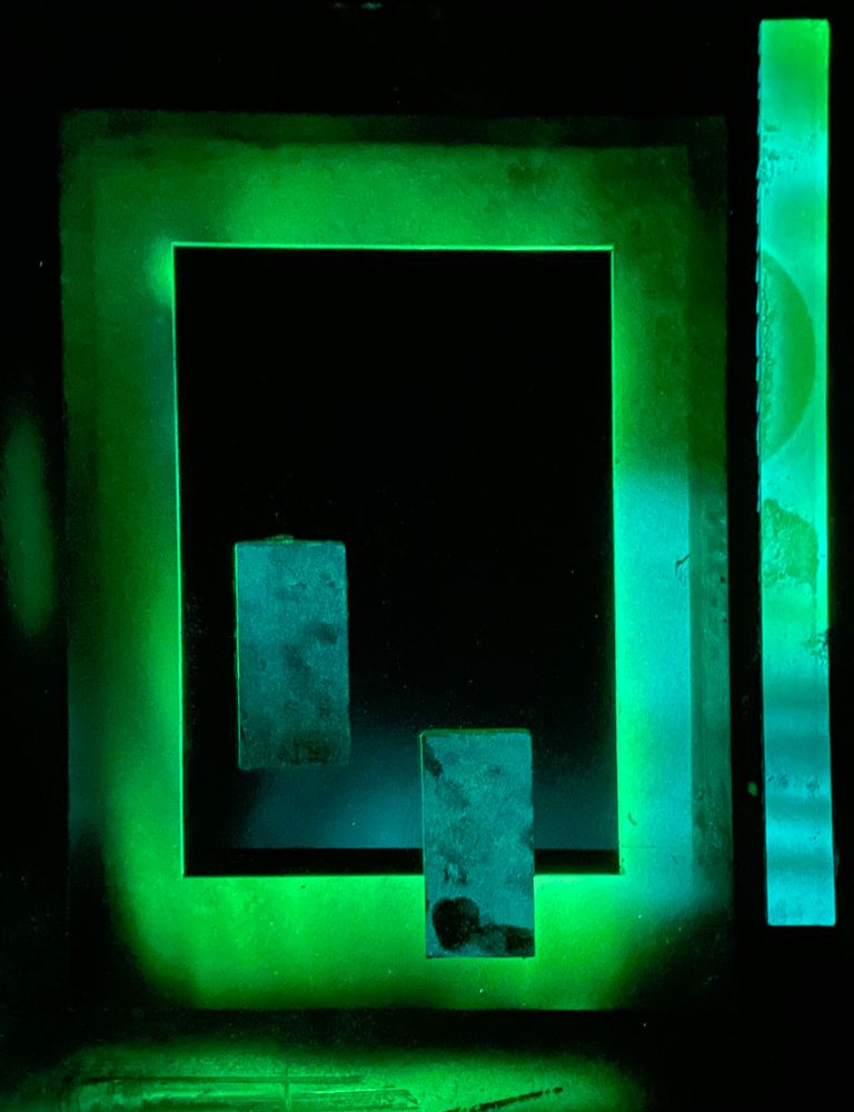 Obra "Vacío 2" (oscuridad total) de la serie "Ausencias 8", por el artista abstracto El Gus.