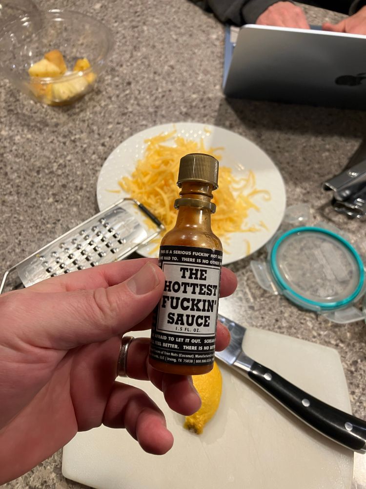 Bottle of “The Hottest Fuckin Sauce”