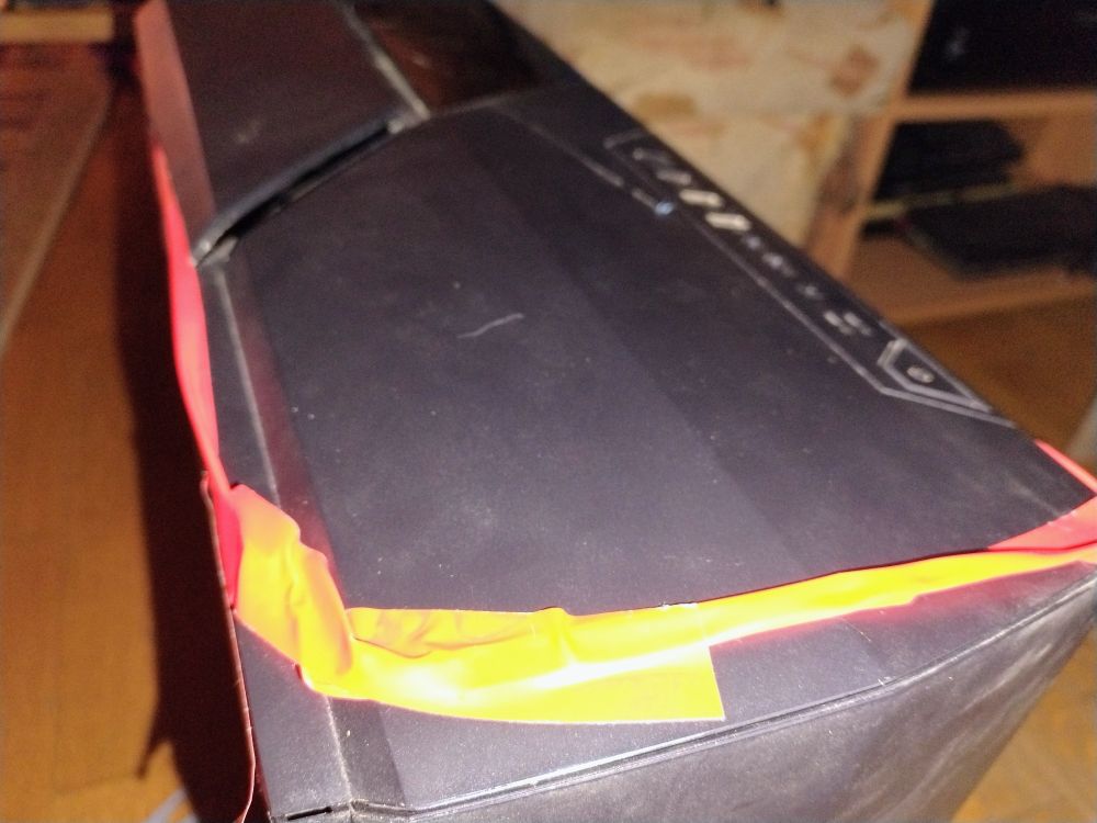 the top of the serioux makenna case, electrical taped around to hold it