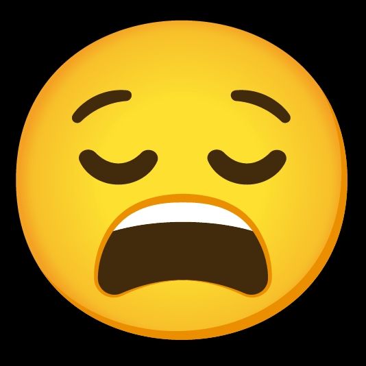 Mélange des emojis 😌 et 😩