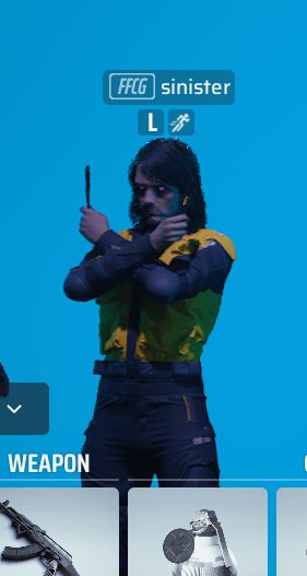 a The Finals avatar with long hair and red eyes