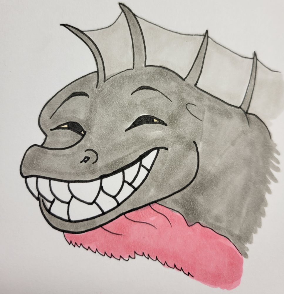 A grinning lizard like creature