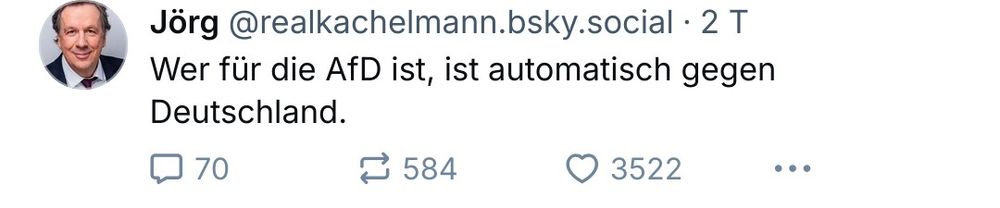 "Wer für die AFD ist, ist automatisch gegen Deutschland." Skeet von realkachelmann