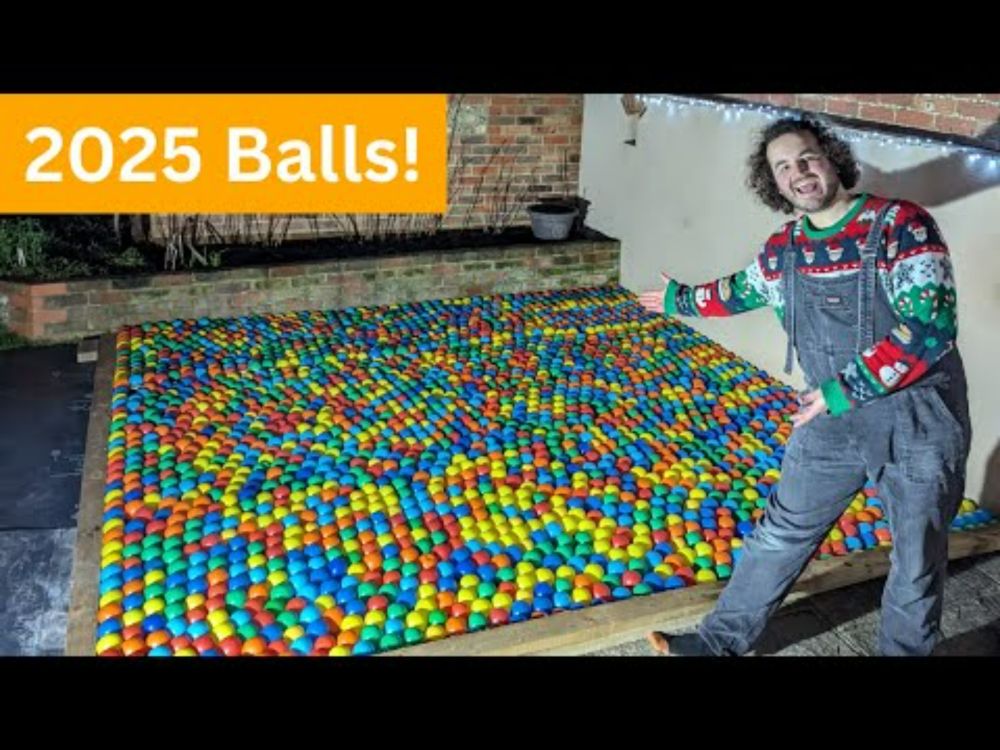 Turning a 2024 Ball Pyramid into a 2025 Ball Square for NYE 2025