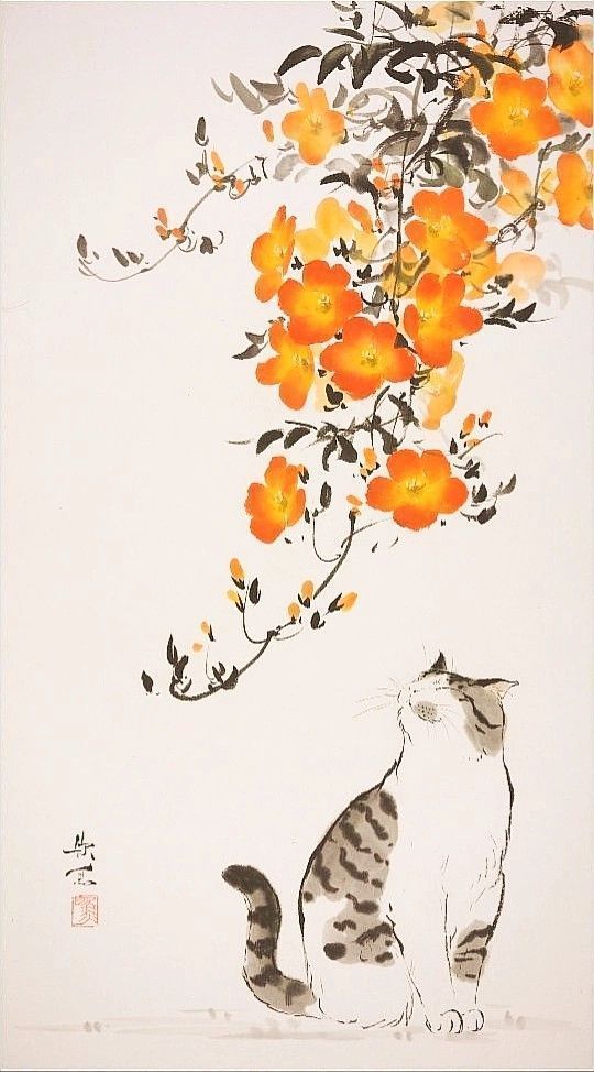 🎨 Unknown 貓之為獸，其性屬火，故善升喜戲，畏雨惡濕，又善驚，皆火義也，與虎同屬寅。或謂貓屬丁火，故尤靈於夜 ~《貓苑》