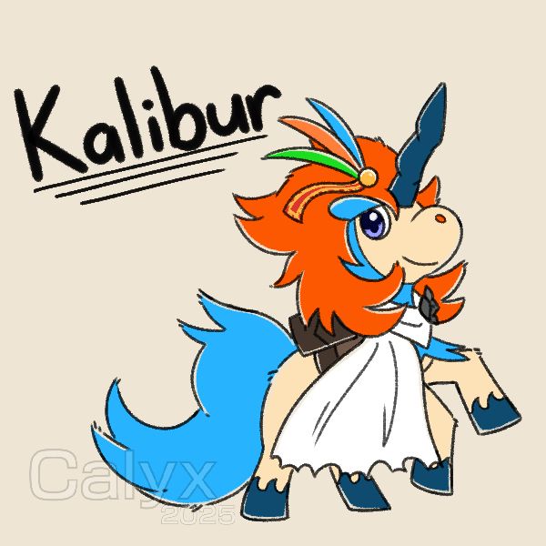 Skykominleaf’s Pokemon Character, Kaliburn the Keldeo.