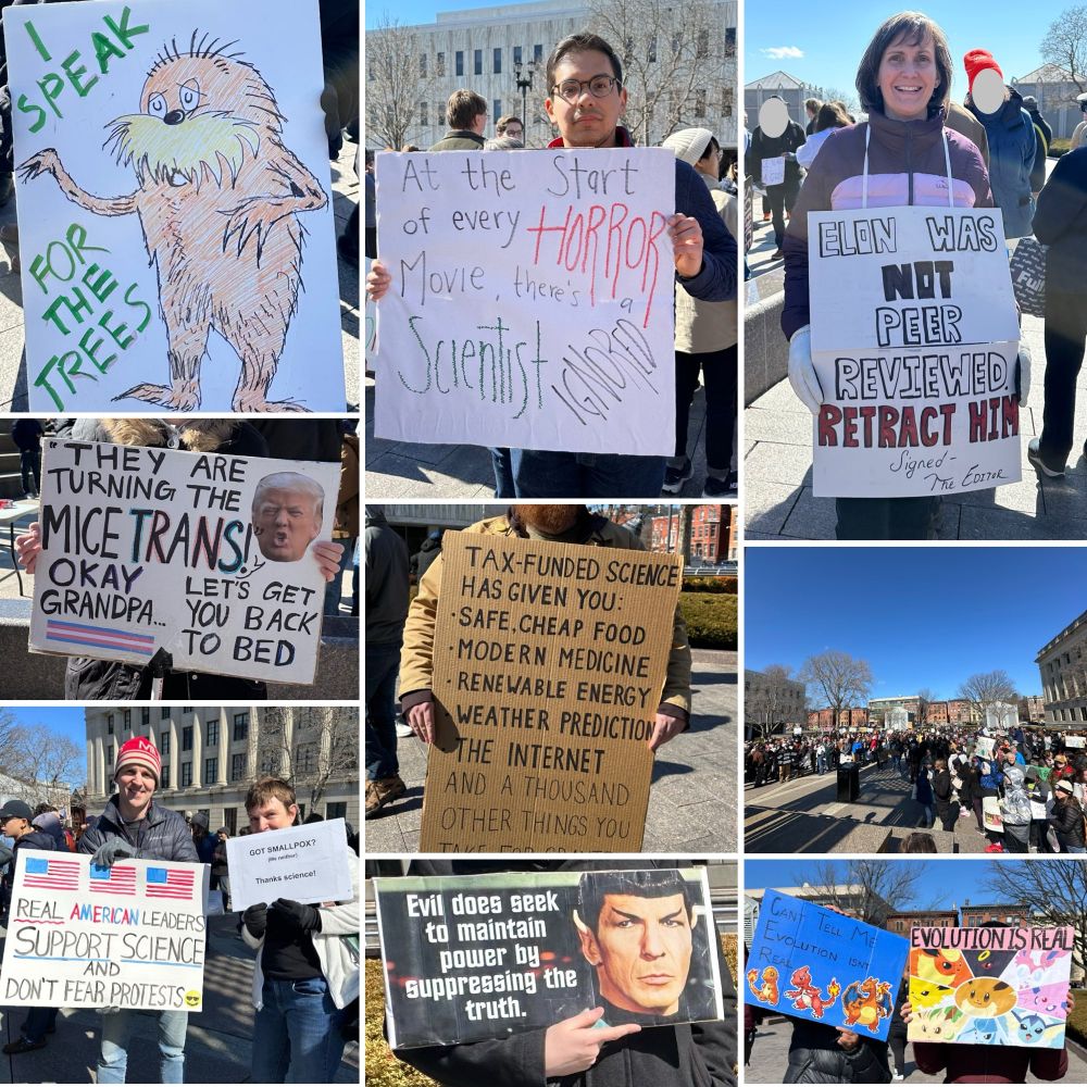 Clever signs at science rally
