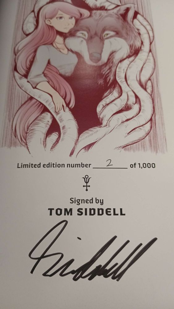 The signed page showing this is book number 2 of 1,000.
